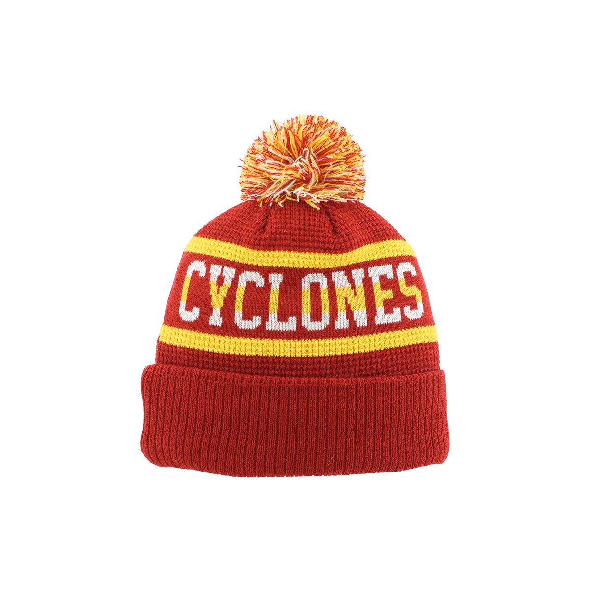 Zephyr Walking Cy Cardinal and Gold Pom Beanie back